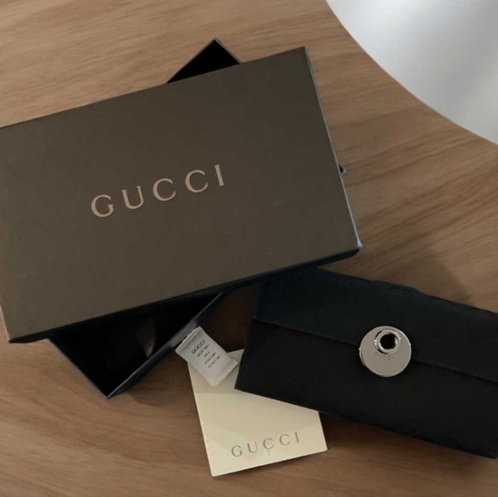 Gucci Monogram Eclipse Continental Wallet - image 6